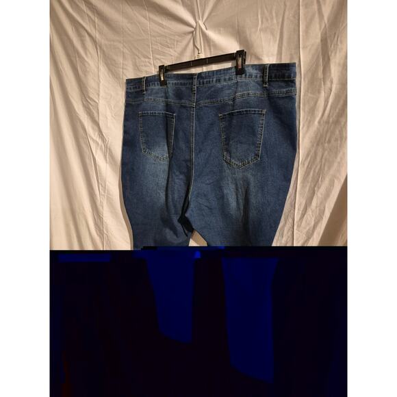 Agnes Orinda Blue Denim Jeans Stretch Comfort Size 4X (46”W x 27”L) - Picture 4 of 11